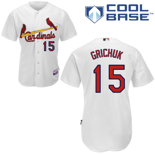 Randal Grichuk #15 MLB Jersey-St Louis Cardinals Men's Authentic Home White Cool Base Baseball Jersey